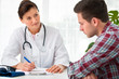doctor with male patient