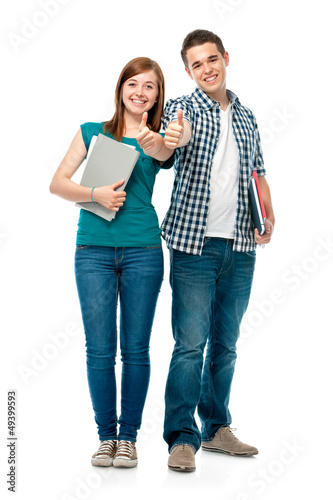 Photo: Teenager halten Daumen hoch Teenager halten Daumen hoch