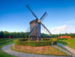 Photo: Dutch Wooden Windmill in an Old Fortified Village Dutch Wooden Windmill in an Old Fortified Village