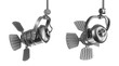 Illustration: Set of spotlights. Set of spotlights.