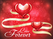 abstract glossy love card design with sparkle