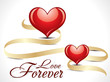 abstract love card with ribbon