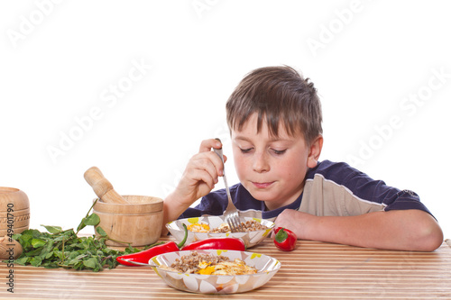 Photo: boy breakfast boy breakfast