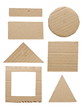 Foto: Geometry cut cardboard isolated on white Geometry cut cardboard isolated on white