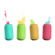 Colorful tin con drop background. Vector design