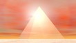 Pyramid to sun - 3D render