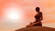 Meditation pose - 3D render