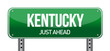 green Kentucky, USA street sign