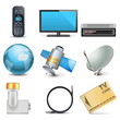 Vector satellite TV icons
