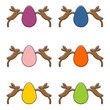Vector: Hasen und bunte Eier Hasen und bunte Eier