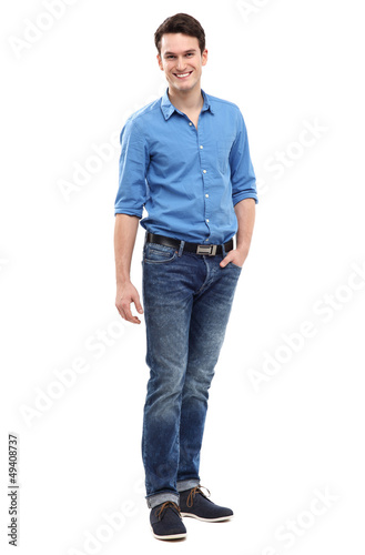 Photo: Casual young man smiling Casual young man smiling