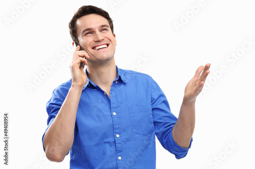Photo: Man with mobile phone Man with mobile phone