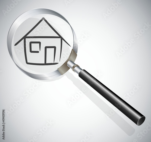 Vector: Immobiliensuche Immobiliensuche
