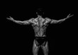 Fit male model showing his back
