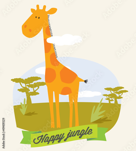 Vector: girafe pour enfant girafe pour enfant