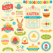 Easter set - labels, ribbons and other elements.