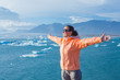 Photo: Woman Admiring Glacier Lake Woman Admiring Glacier Lake