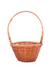 wicker basket isolated on white background