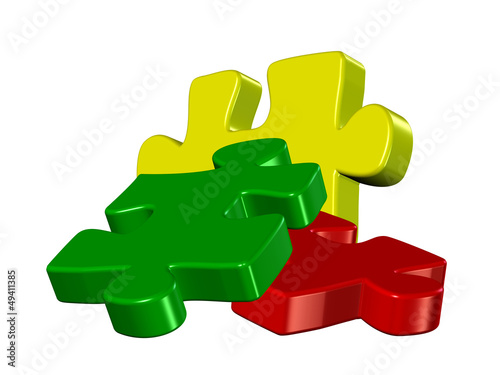 Illustration: Puzzleteile Puzzleteile