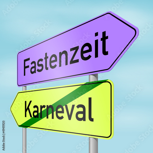 Vector: schild lr fastenzeit karneval I schild lr fastenzeit karneval I