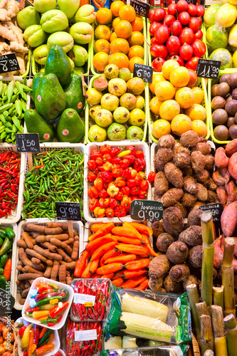 Photo: Fruit market in Barcelona, Spain Fruit market in Barcelona, Spain