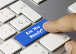 Are you ready? keyboard key. Finger