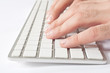 Foto: Finger pressing a computer key Finger pressing a computer key