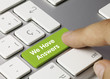 We Have Answers keyboard key. Finger