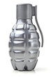 Photo: Model grenade. Grenade-shaped bottle. Vertically. Model grenade. Grenade-shaped bottle. Vertically.