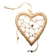 Rope heart on white background