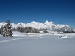Beautiful winter lanscape in the Toggenburg, Mt  Saentis