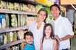 Family at the supermarket