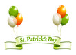 St.Patrick's Day banner with balloons in irish colors