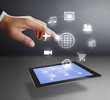 Foto: touch- tablet in hands touch- tablet in hands