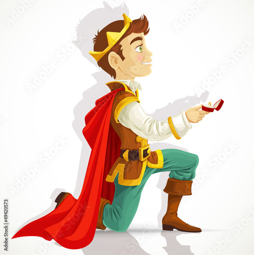 Vector: Prince Charming was on my knees asking the marriage Prince Charming was on my knees asking the marriage