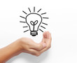 Bulb light on hand