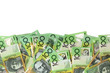 Australian Money Border over White
