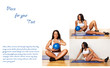 Fit woman poses in a different ways