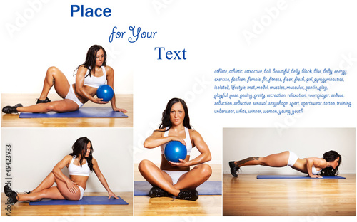 Photo: Model is posing in a gym Model is posing in a gym