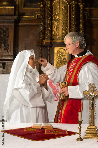 Photo: Communion in church Communion in church