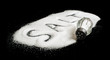 Word Salt on black background