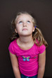 beautiful girl against the wall