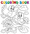 Vektor: Coloring book bird theme 2 Coloring book bird theme 2