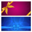 Gift Voucher (coupon or invitation) template with bow (ribbons)