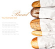 Fresh baked traditional bread and wheat