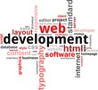 word cloud - web development