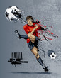 Abstract image of soccer player