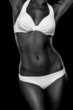 Woman with bikini in black and white