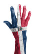 Hand of an old woman with arthritis