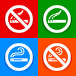 Vector: Stickers multicolored - No smoking area symbol Stickers multicolored - No smoking area symbol